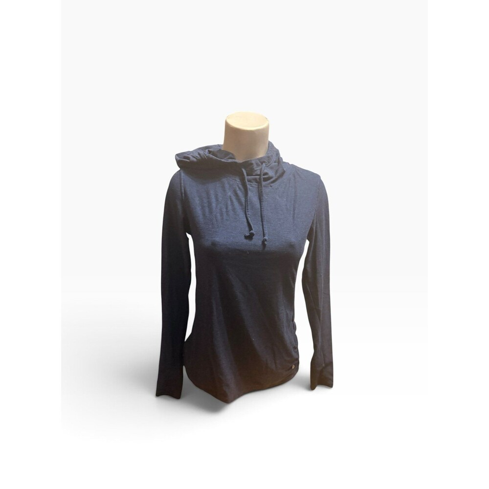 Layer 8 blue long sleeve hoodie shirt w pockets small